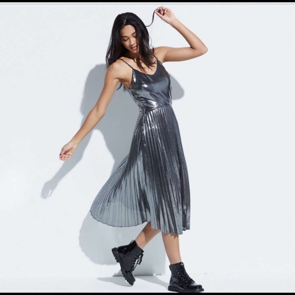 K/Lab Silver Metallic Dress
